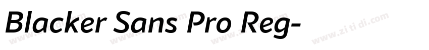 Blacker Sans Pro Reg字体转换